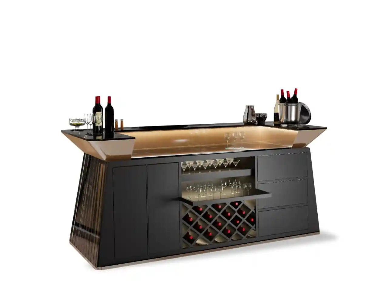Take your entertaining space to the next level with the Mirage Bar Counter