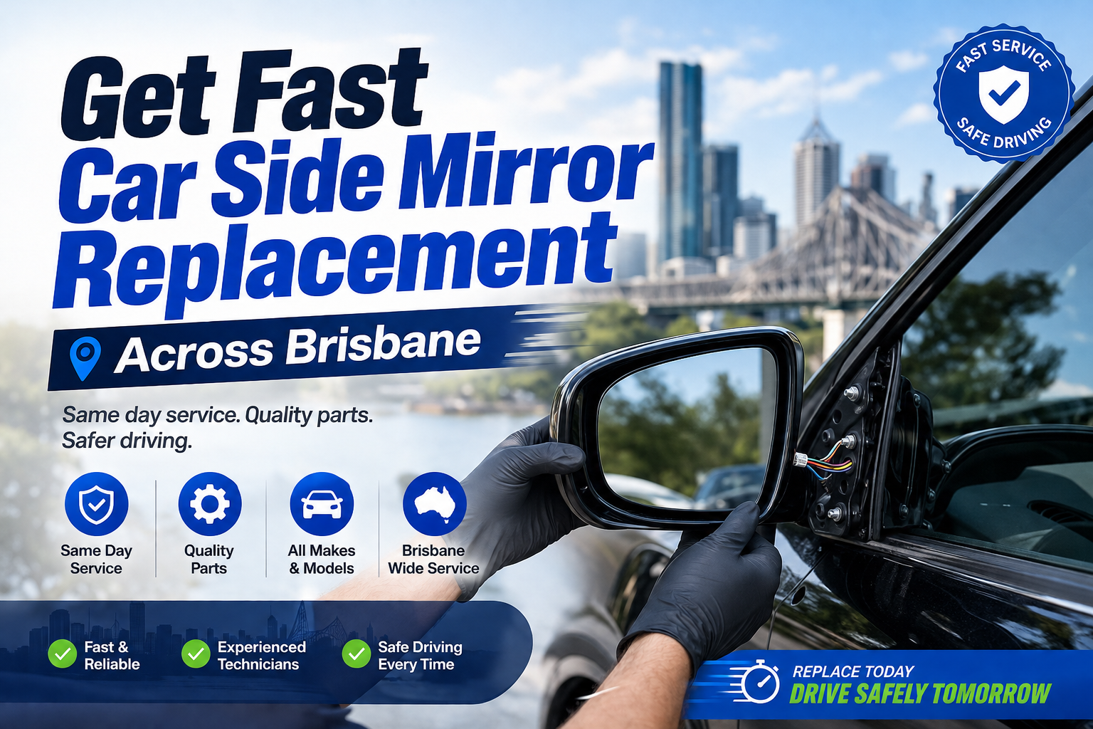 Get Fast Car Side Mirror Replacement Across Brisbane