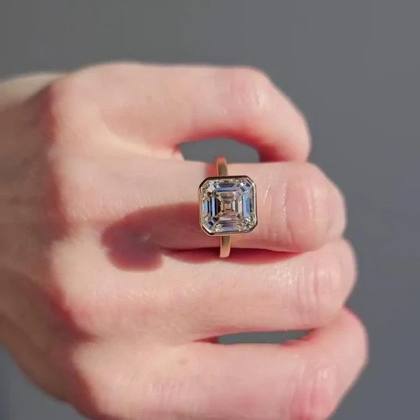 Modern Bridal Trends Featuring Asscher Cut Lab Grown Diamond Ring Styles