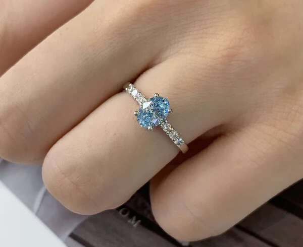 Vintage Inspired Blue Lab Diamond Rings for Timeless Beauty