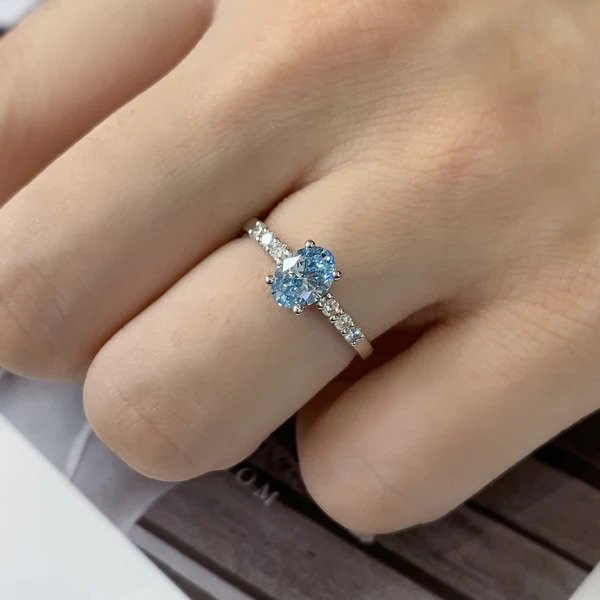Vintage Inspired Blue Lab Diamond Rings for Timeless Beauty