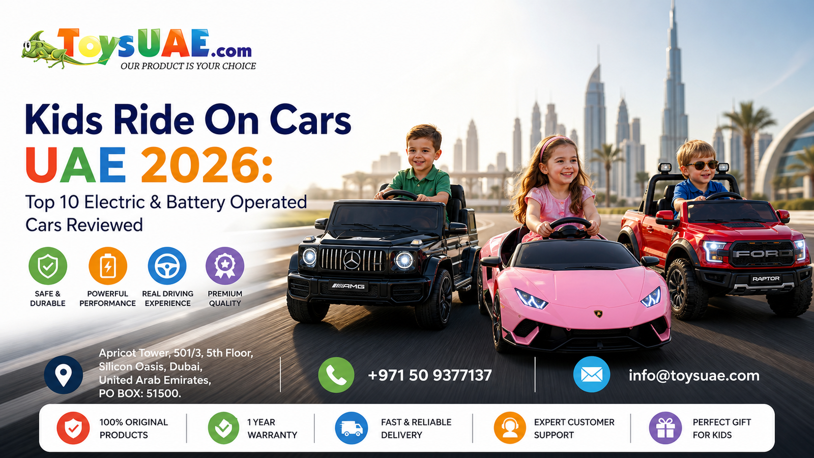 Kids Ride On Cars UAE 2026: Top 10 Electric & Battery Operated Cars Reviewed