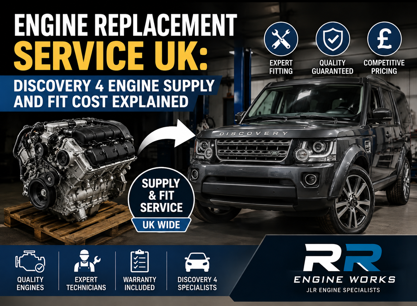 Engine Replacement Service UK: Discovery 4 Engine Supply and Fit Cost Explained