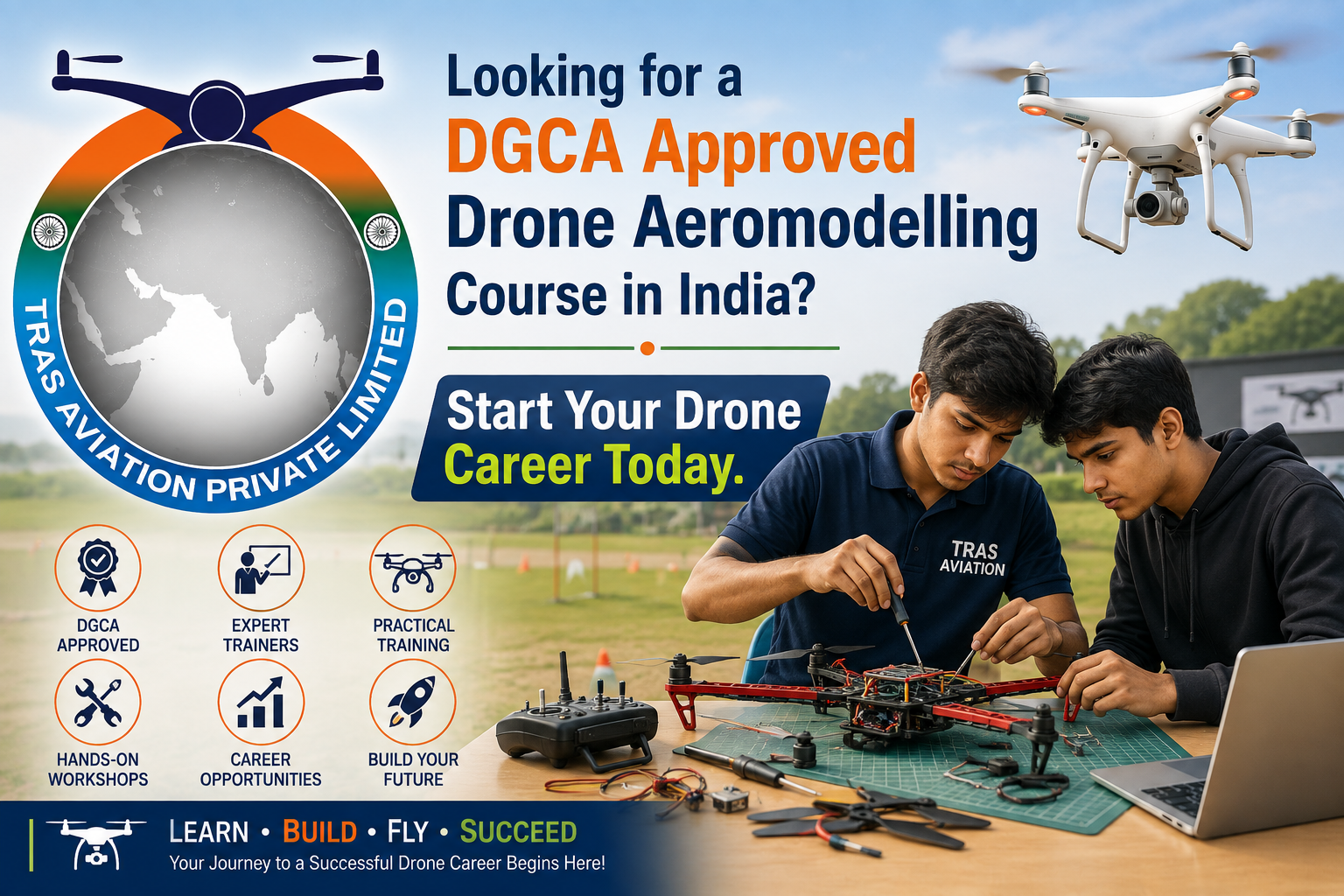 Looking for a DGCA Approved Drone Aeromodelling Course in India? Start Your Drone Career Today