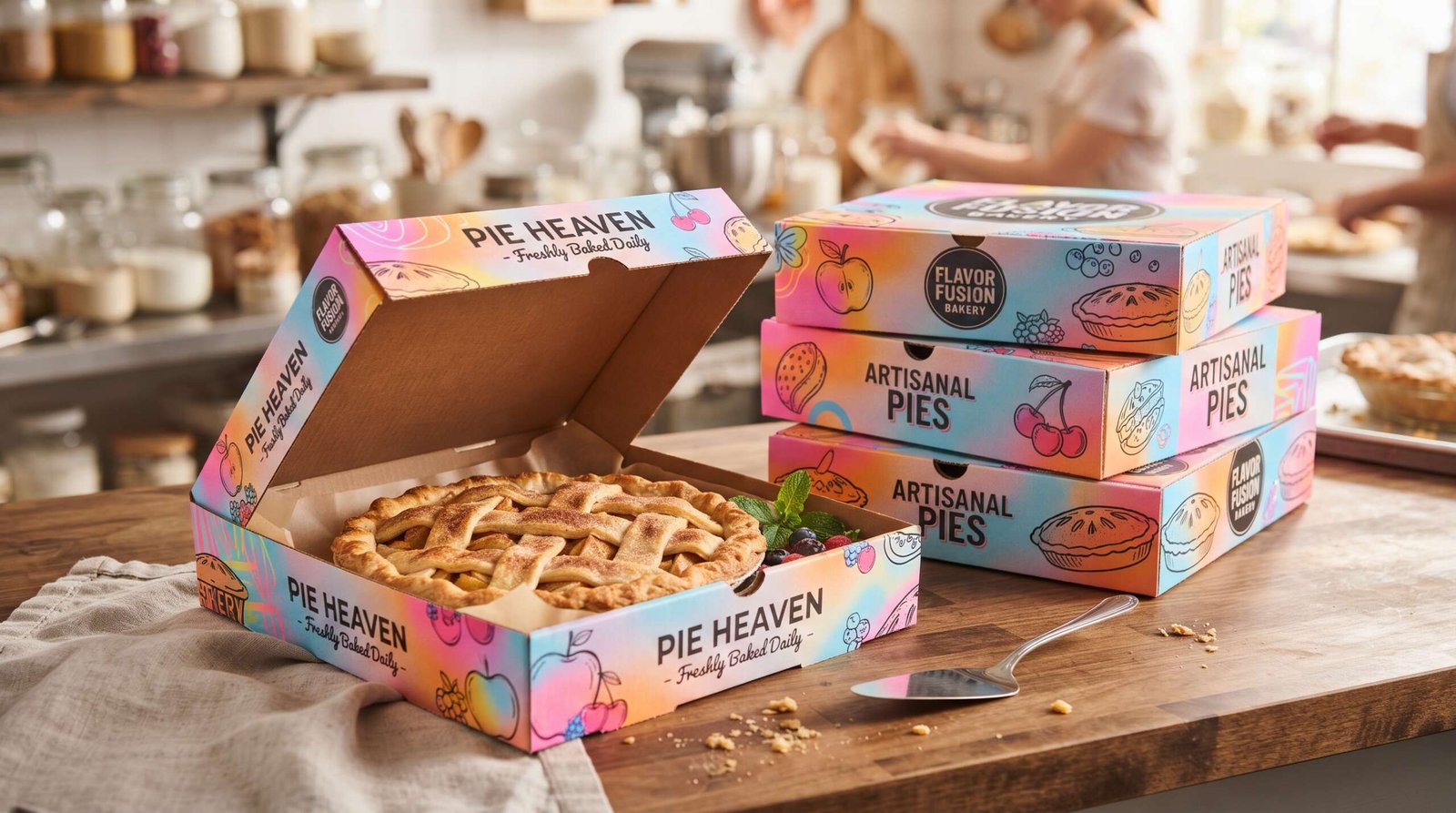 Custom Pie Boxes for Bakery Branding and Protection