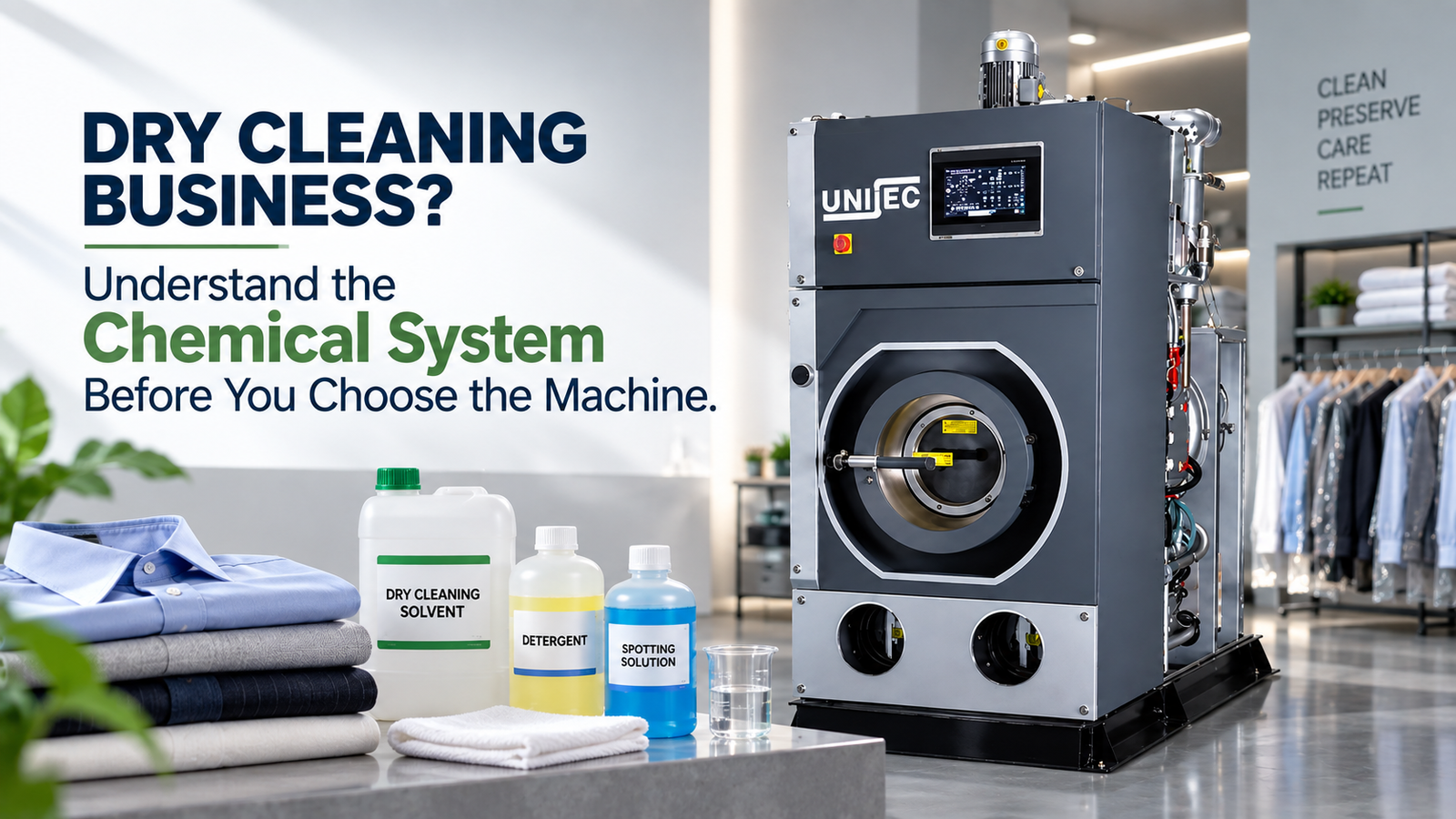 Opening a Dry Cleaning Business? Don’t Choose the Machine Before Understanding the Chemical System