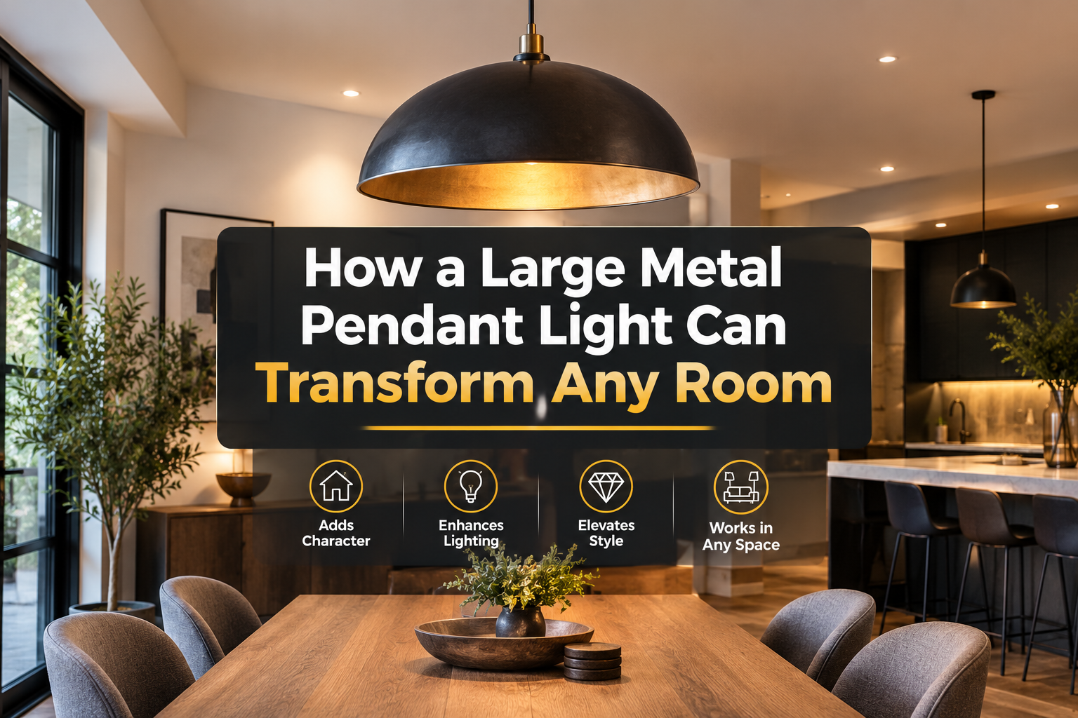 How a Large Metal Pendant Light Can Transform Any Room