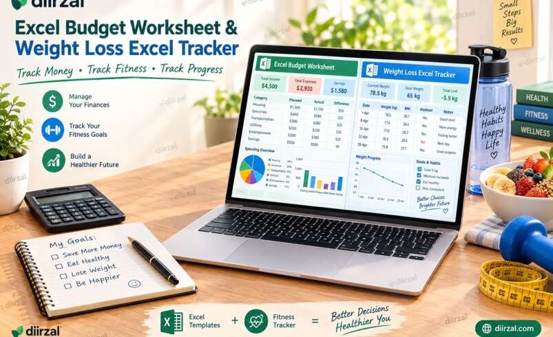 Excel Budget Worksheet & Weight Loss Excel Tracker